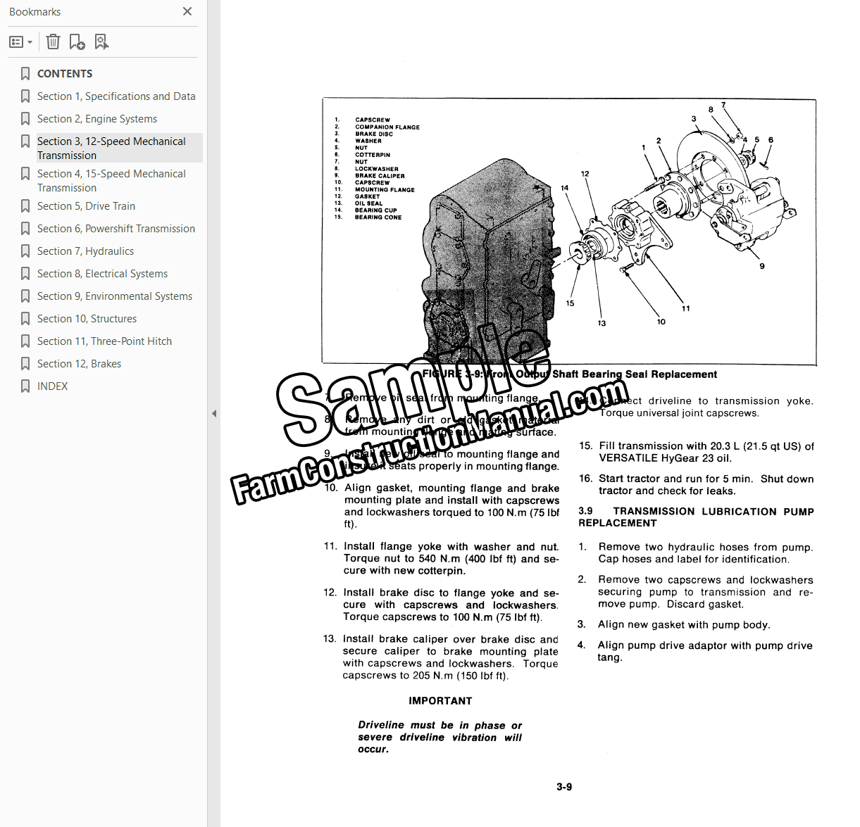 Versatile 836, 846, 856, 876, 936, 946, 956, 976 Tractor Service Manual - Image 4