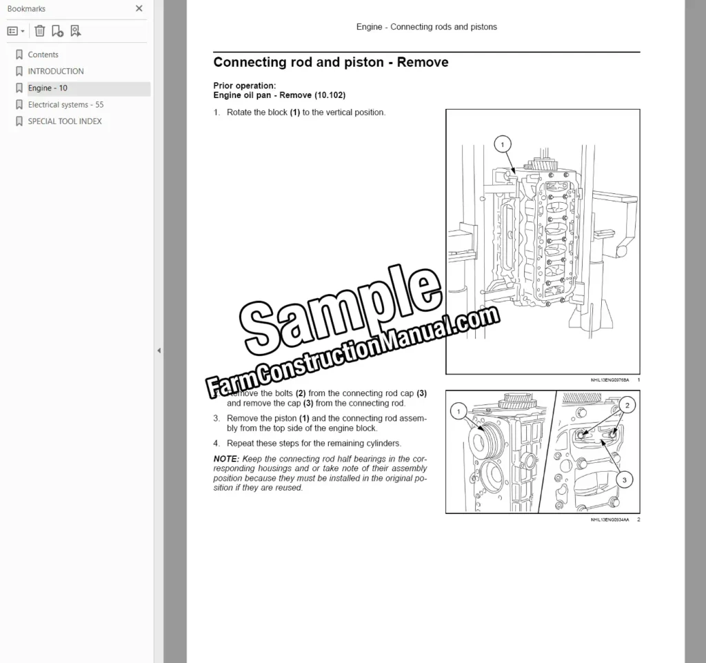 Cursor 9 Tier 4a service repair manual sample page