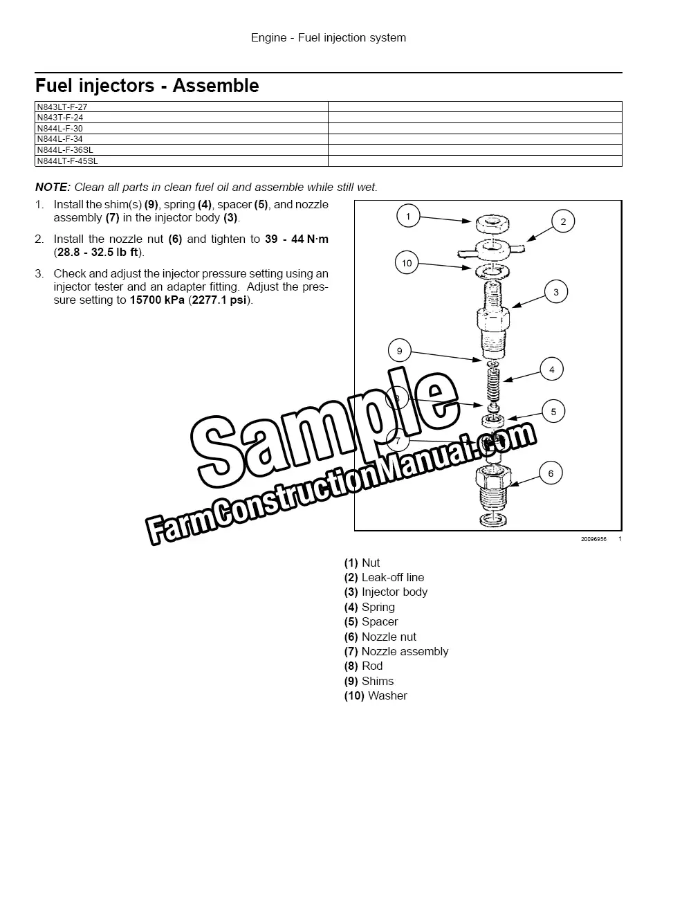 Shibaura N4LDI, N843, N844L Tier 4 Diesel Engine Repair Manual - Image 4